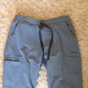 Small dusty blue figs pants, regular length